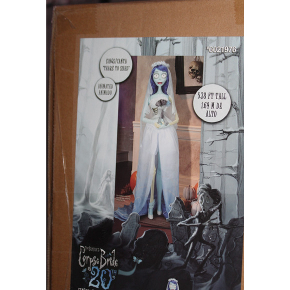Disney Corpse Bride Emily 20th Anniversary Gemmy Halloween 2025 Animatronic 5Ft - Picture 6 of 16